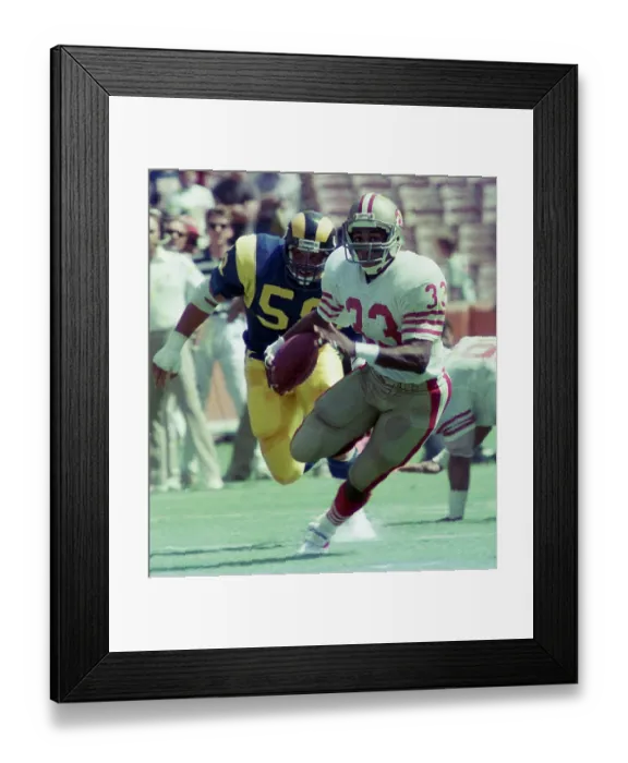 Framed Print : 49'ers RB Roger Craig during LA Rams v. San Francisco 49'ers game Framed Print : 49'ers RB Roger Craig during LA Rams v. San Francisco 49'ers game