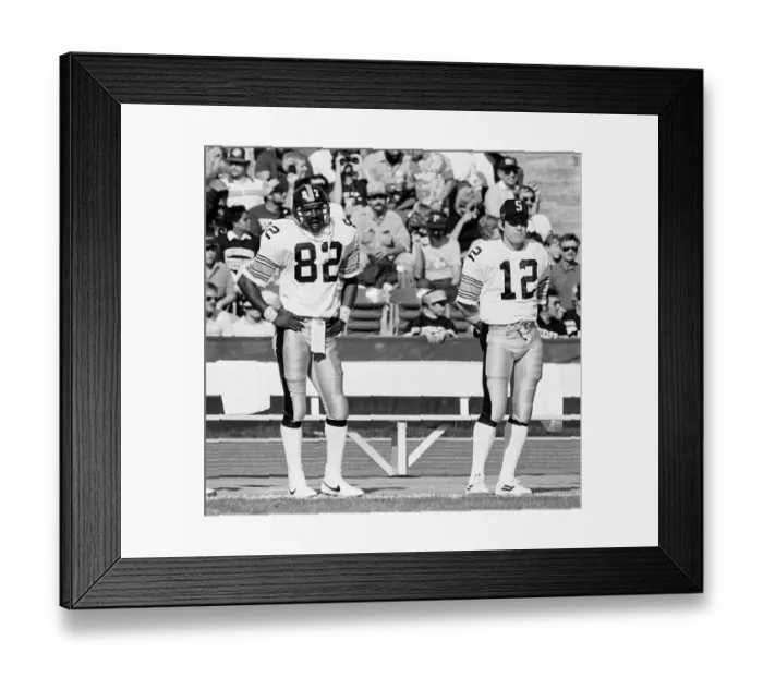 Framed Print : Pittsburgh Steelers John Stallworth and Terry Bradshaw on Sidelines Framed Print : Pittsburgh Steelers John Stallworth and Terry Bradshaw on Sidelines