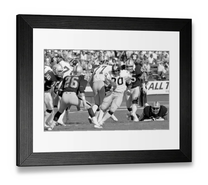 Framed Print : Steelers RB Frank Pollard against LA Raiders Framed Print : Steelers RB Frank Pollard against LA Raiders