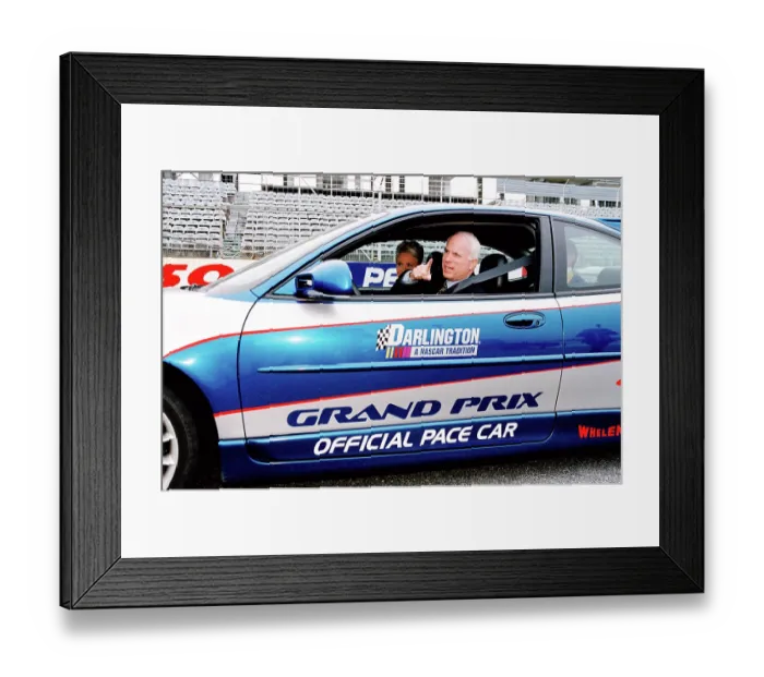 Framed Print : John and Cindy McCain at a Nascar Event Framed Print : John and Cindy McCain at a Nascar Event