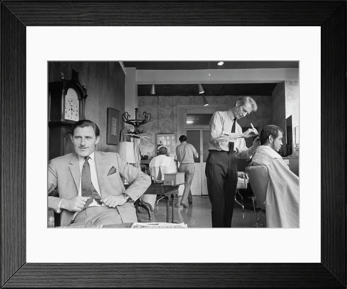 Framed Print : Graham Hill Gets A Haircut