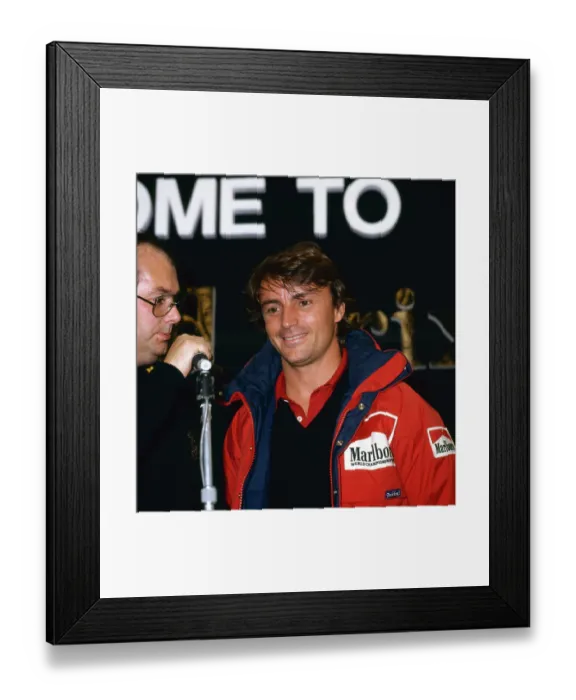 Framed Print : F1 Driver Rene Arnoux Interviewed
