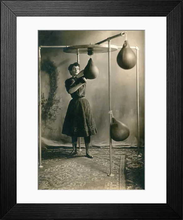 Framed Print : Woman Boxing Workout Framed Print : Woman Boxing Workout