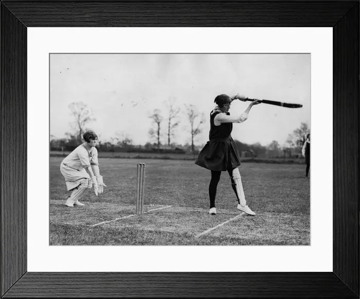 Framed Print : Ladies Cricket Framed Print : Ladies Cricket