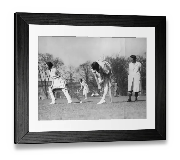Framed Print : Girls Cricket Practice Framed Print : Girls Cricket Practice