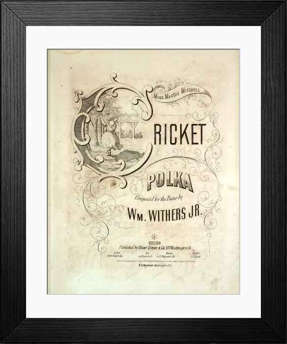 Framed Print : Cricket Polka Framed Print : Cricket Polka