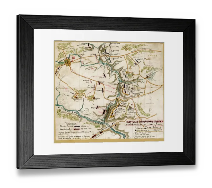 Framed Print : Battle of Beaverdam Creek Va. Chickahominy River, June 27th 1862