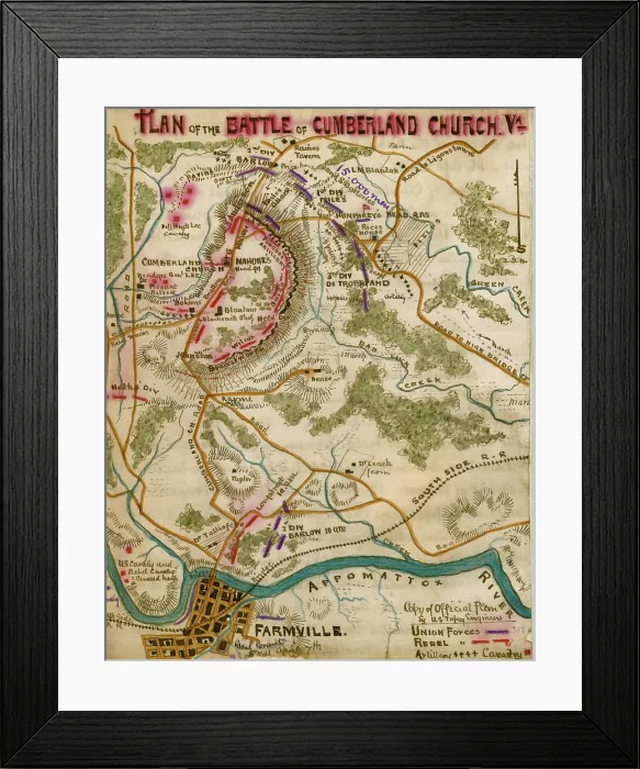 Framed Print : Battle of Cumberland Church, Va