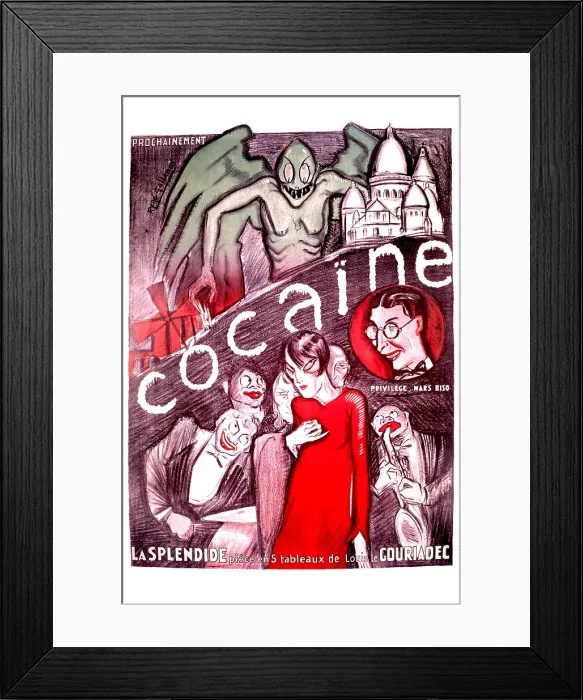 Framed Print : Cocaine. A play about the evils of Cocaine produced in Paris in 1926, 1926 Framed Print : Cocaine. A play about the evils of Cocaine produced in Paris in 1926, 1926