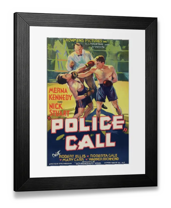 Framed Print : Poster For Police Call