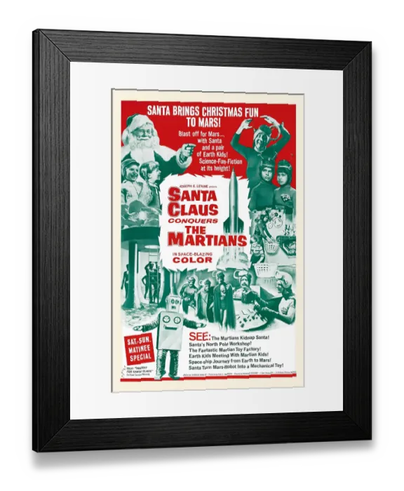 Framed Print : Santa Claus Conquers the Martians Framed Print : Santa Claus Conquers the Martians