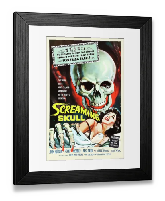 Framed Print : Screaming Skull Framed Print : Screaming Skull