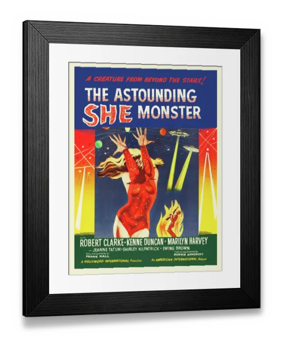 Framed Print : The Astounding She Monster 'B