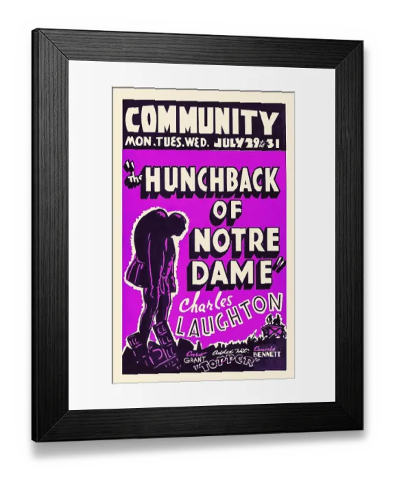 Framed Print : The Hunchback of Notre Dame Window Card Framed Print : The Hunchback of Notre Dame Window Card