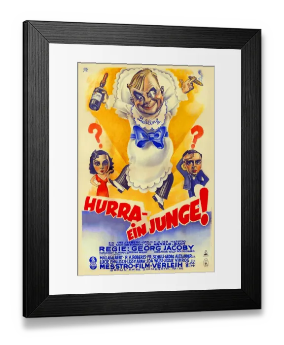 Framed Print : Hurra ein Junge - Liebling Framed Print : Hurra ein Junge - Liebling