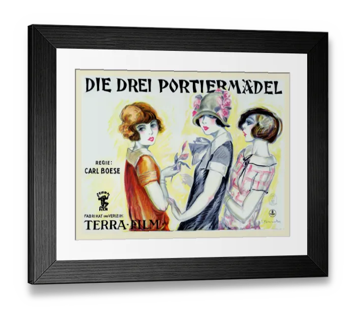 Framed Print : Die Drei Portiermadel Framed Print : Die Drei Portiermadel