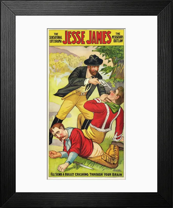 Framed Print : Jesse James as the Outlaw Framed Print : Jesse James as the Outlaw