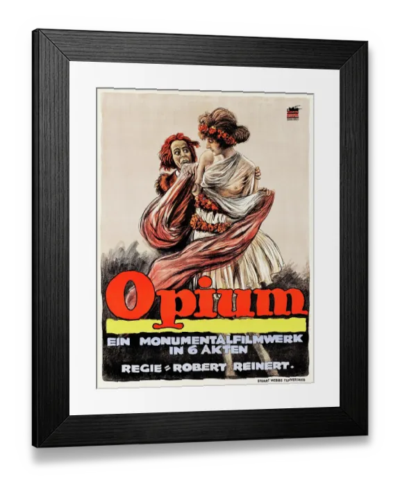 Framed Print : Opium (Stern-Film, 1919). Opium is a German film Framed Print : Opium (Stern-Film, 1919). Opium is a German film