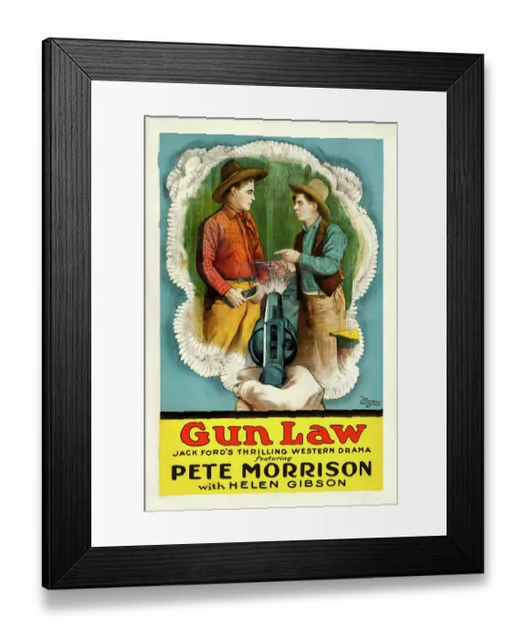 Framed Print : Gun Law. A western drama by Jack Ford, movie poster Framed Print : Gun Law. A western drama by Jack Ford, movie poster