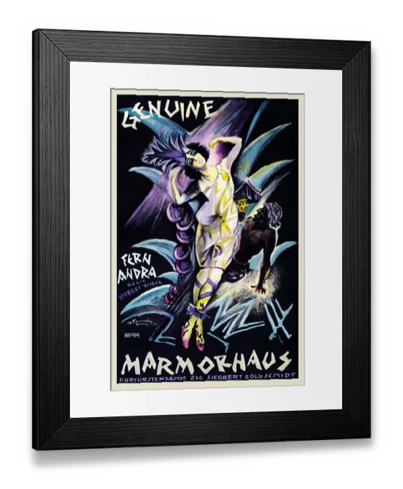 Framed Print : Genuine' is a 1920 German silent horror film featuring an early cinematic Framed Print : Genuine' is a 1920 German silent horror film featuring an early cinematic