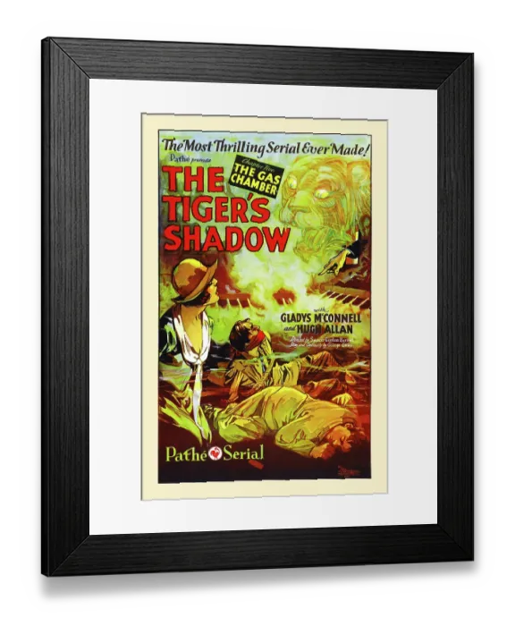 Framed Print : Movie Poster For The Tiger's Shadow, Chapter 5 Framed Print : Movie Poster For The Tiger's Shadow, Chapter 5