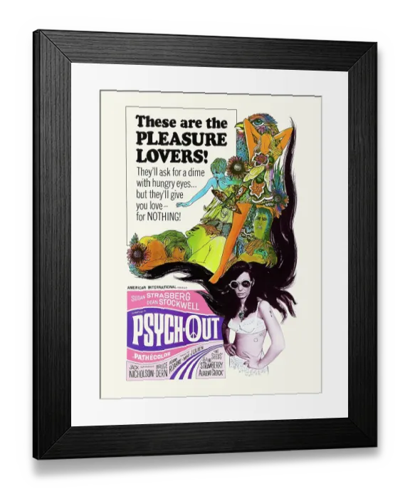 Framed Print : Poster For Psych Out Framed Print : Poster For Psych Out
