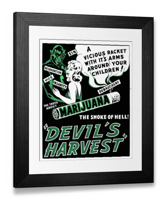 Framed Print : Poster For Devil's Harvest Framed Print : Poster For Devil's Harvest