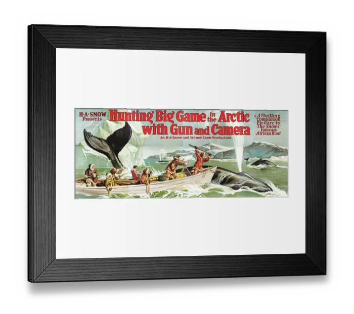 Framed Print : Poster For Hunting Big Game In The Arctic Framed Print : Poster For Hunting Big Game In The Arctic
