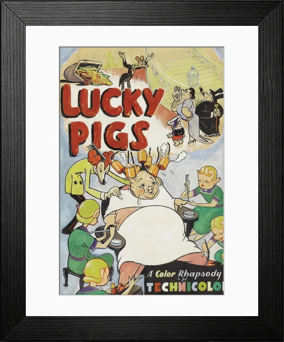 Framed Print : Movie Poster For Luck Pigs Framed Print : Movie Poster For Luck Pigs