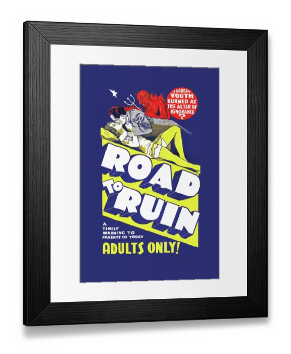 Framed Print : Movie Poster For Road To Ruin Framed Print : Movie Poster For Road To Ruin