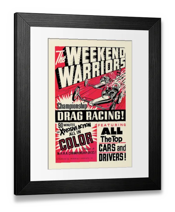 Framed Print : Movie Poster For The Weekend Warriors Framed Print : Movie Poster For The Weekend Warriors