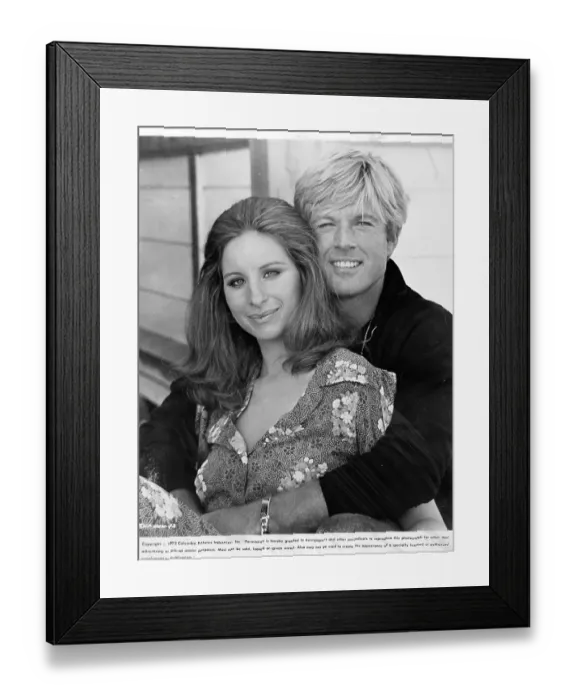 Framed Print : Barbra Streisand and Robert Redford