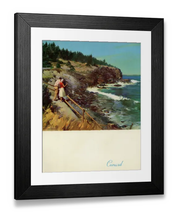 Framed Print : Cunard. USA - 1960: A menu for Cunard reads 'Cunard' from 1960 in USA Framed Print : Cunard. USA - 1960: A menu for Cunard reads 'Cunard' from 1960 in USA