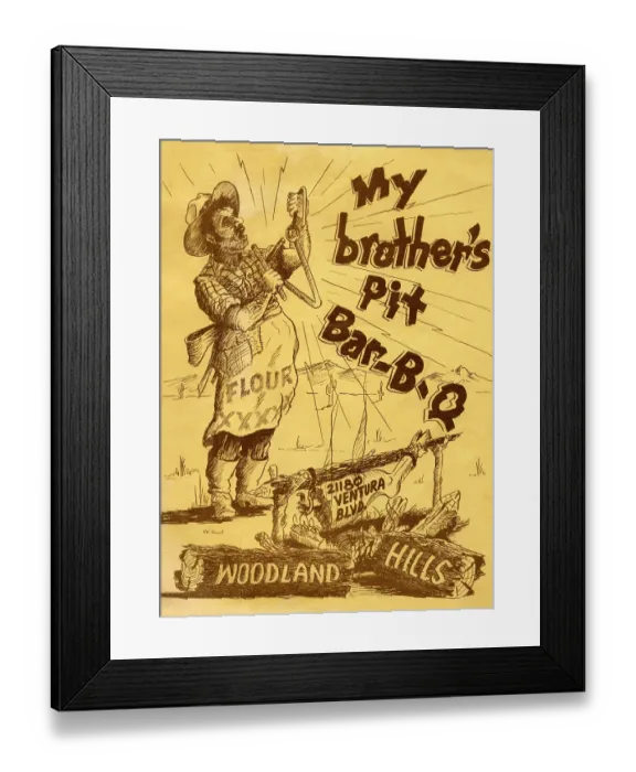 Framed Print : My Brother's Pit Bar-B-Q Framed Print : My Brother's Pit Bar-B-Q