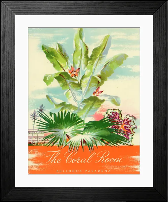Framed Print : Bullock's, Coral Room