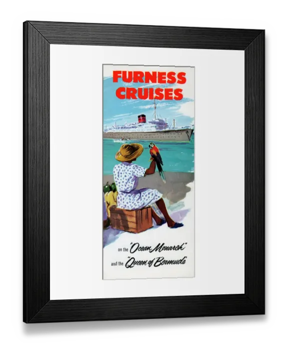 Framed Print : Furness Cruises on the 'Ocean Monarch' and the 'Queen of Bermuda Framed Print : Furness Cruises on the 'Ocean Monarch' and the 'Queen of Bermuda
