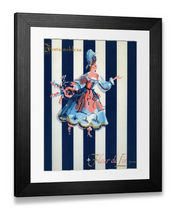 Framed Print : Fontainebleau, Fleur de Lis Room Framed Print : Fontainebleau, Fleur de Lis Room
