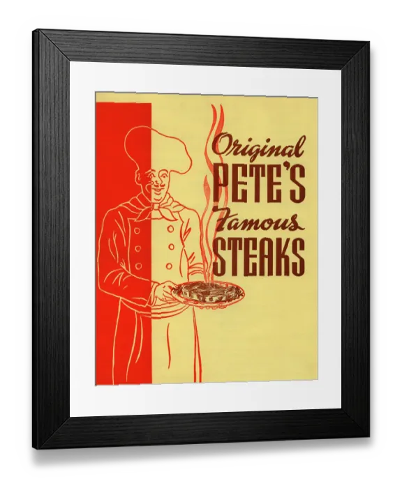 Framed Print : Pete's Famous Steaks