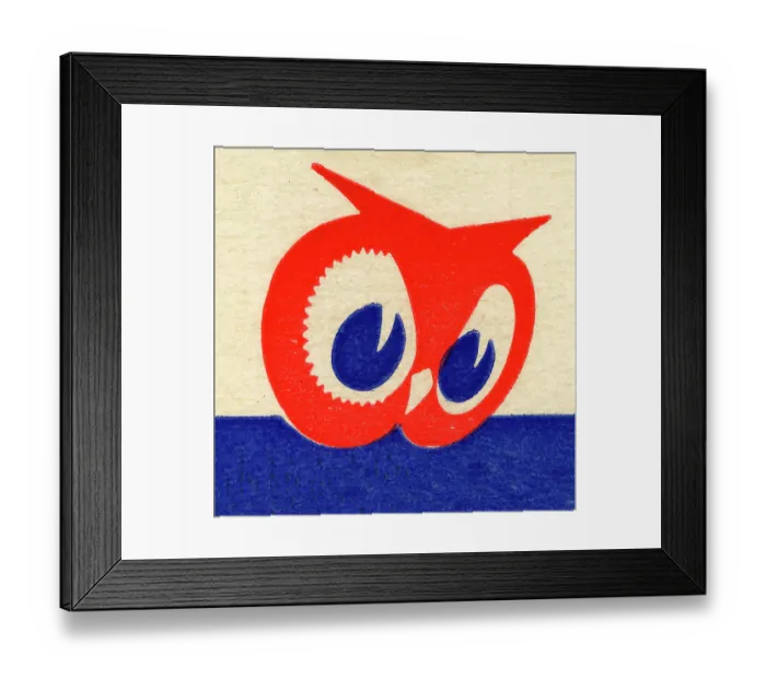 Framed Print : Owl with intense eyes