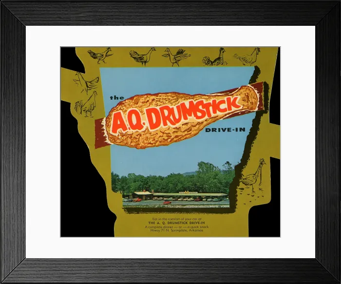 Framed Print : A.Q. Drumstick Drive-In Framed Print : A.Q. Drumstick Drive-In