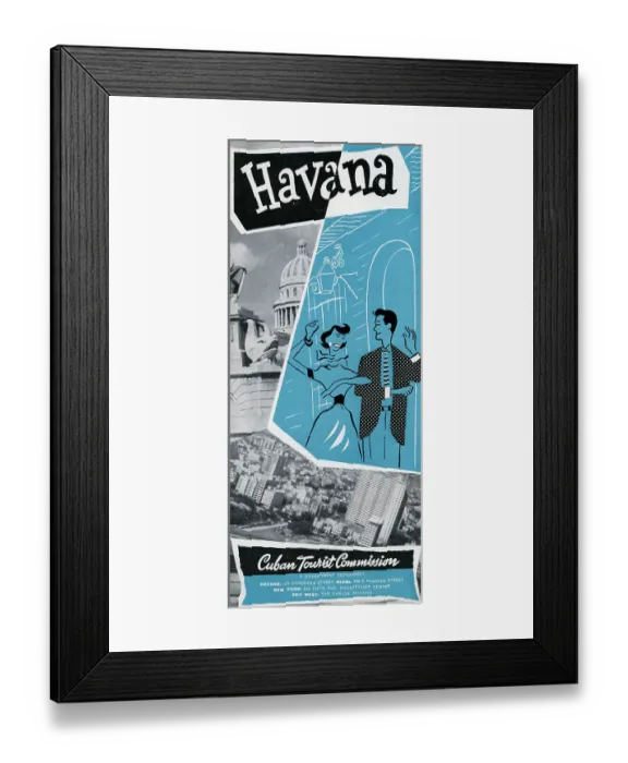 Framed Print : Havana. CUBA - 1955: A tourist brochure for Havana by the Cuban Tourist Commission Framed Print : Havana. CUBA - 1955: A tourist brochure for Havana by the Cuban Tourist Commission