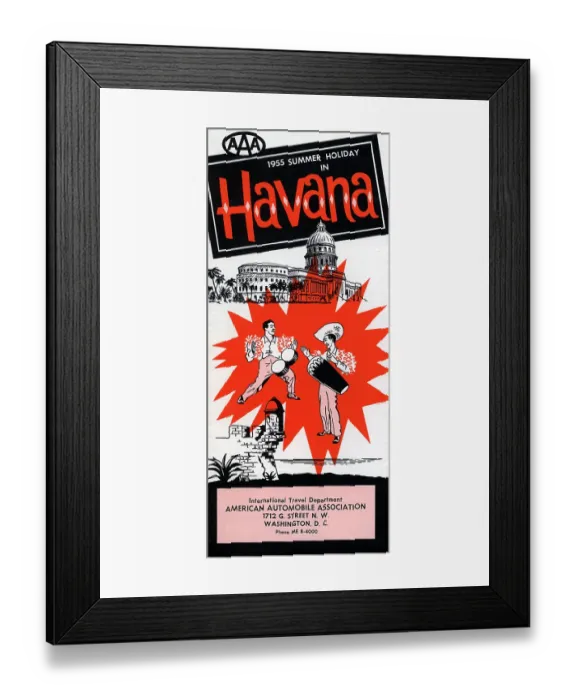 Framed Print : Havana. CUBA - 1955: A tourism brochure for Havana by the International Travel department Framed Print : Havana. CUBA - 1955: A tourism brochure for Havana by the International Travel department