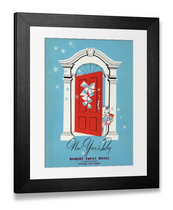 Framed Print : Robert Treat Hotel, New Year's Day Framed Print : Robert Treat Hotel, New Year's Day