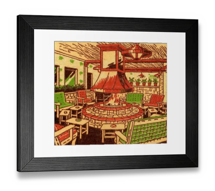 Framed Print : Chairs surrounding firepit Framed Print : Chairs surrounding firepit