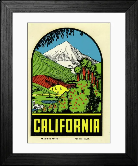 Framed Print : California Framed Print : California