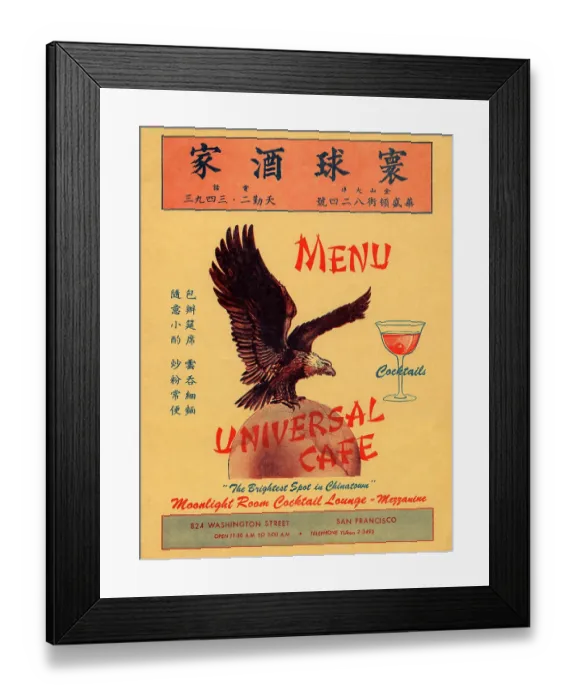 Framed Print : Universal Cafe Framed Print : Universal Cafe