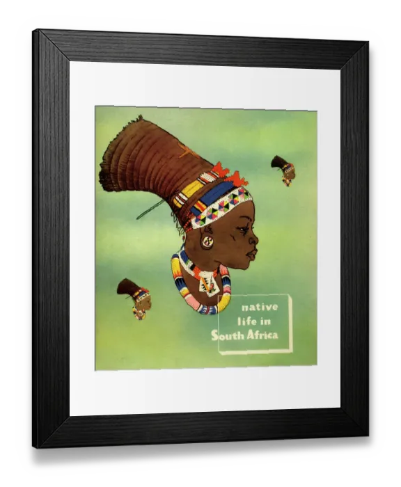 Framed Print : Native Life in South Africa 1 Framed Print : Native Life in South Africa 1