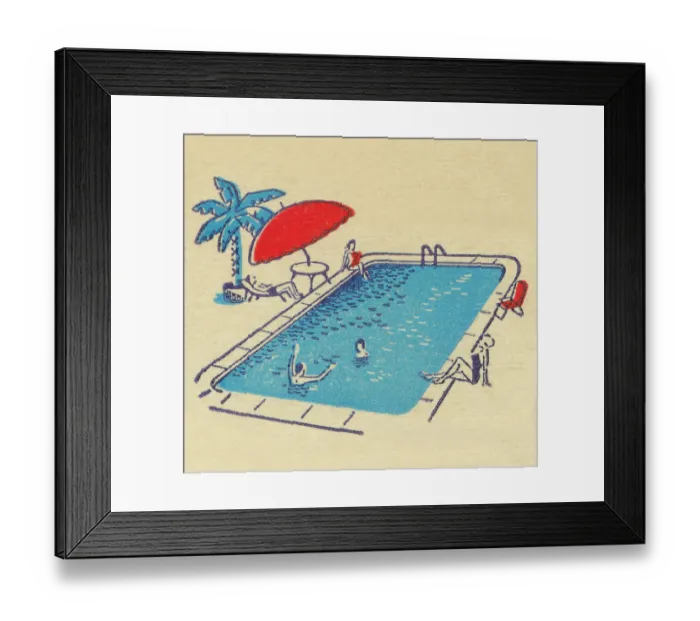 Framed Print : Outdoor swimming pool Framed Print : Outdoor swimming pool