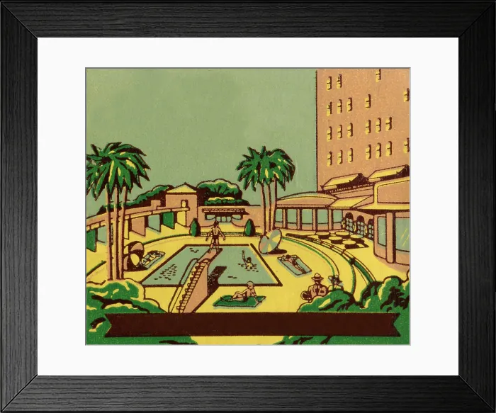 Framed Print : Hotel swimming pool Framed Print : Hotel swimming pool