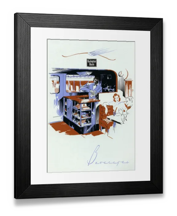 Framed Print : Burlington Route, The Framed Print : Burlington Route, The